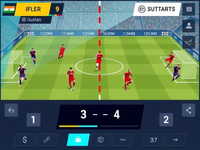 FIFA Mobile Precision Shot gameplay screenshot showing advanced shooting mechanics