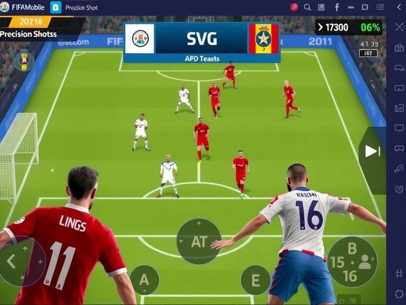 FIFA Mobile Precision Shot player customization and team management interface